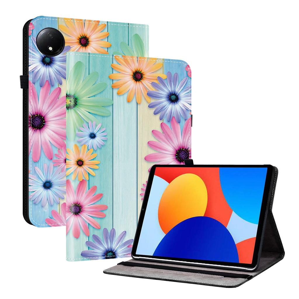 Чехол из искусственной кожи для планшета Xiaomi Redmi Pad SE 8.7 - 11 стилей! Прочный, с 2 слотами для подставки, держателем для карандашей и слотами для карточек, гибкая задняя крышка из ТПУ