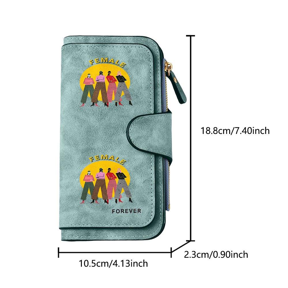 Unique FEMALE fashion wallet for women and men, large capacity, with business card slot and cash pocket, suitable for formal occasions and office