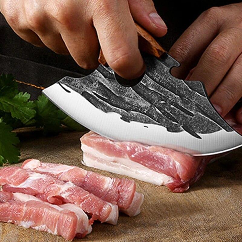 Кованые кухонные ножи Нож для обвалки Нержавеющая сталь Тесак для мяса Нож для рыбы Нож для резки стейка Овощи Нож для фруктов Открывалка для бутылок