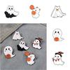 Zinc Zinc Alloy Halloween Ghost Brooches Enamel Halloween Brooches Ghost Enamel Pin  Gift for Kids