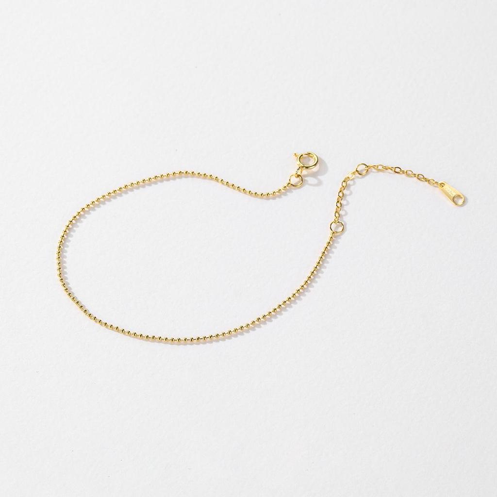 MODIAN 925 Sterling Silver Simple Tiny Thin Beads Stackable Adjustable Bracelets Valentine's Day Gift For Women Fine Jewelry