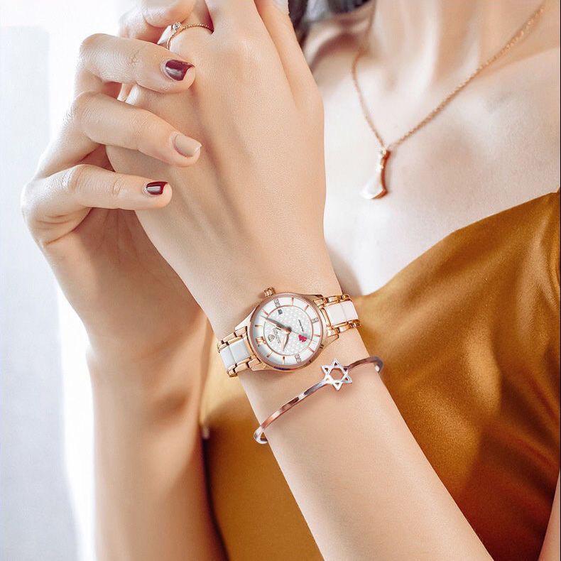 Швейцарские роскошные водонепроницаемые керамические женские часы - идеальный подарок на Танабату