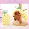 Transform Capybara Pineapple Plush Keychain Pendant Fruit Design Car Bag Decor