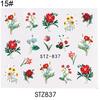 Puntos Nail Art Manicure Decor 3D DIY Leaf Rose Flower Animals Adhesive Stickers Decal