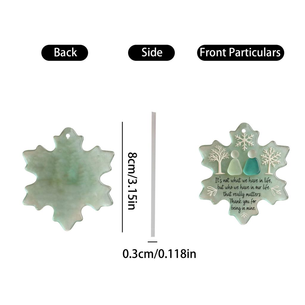 Акриловое морское украшение в форме снежинки на Рождество для дружбы, без веревки