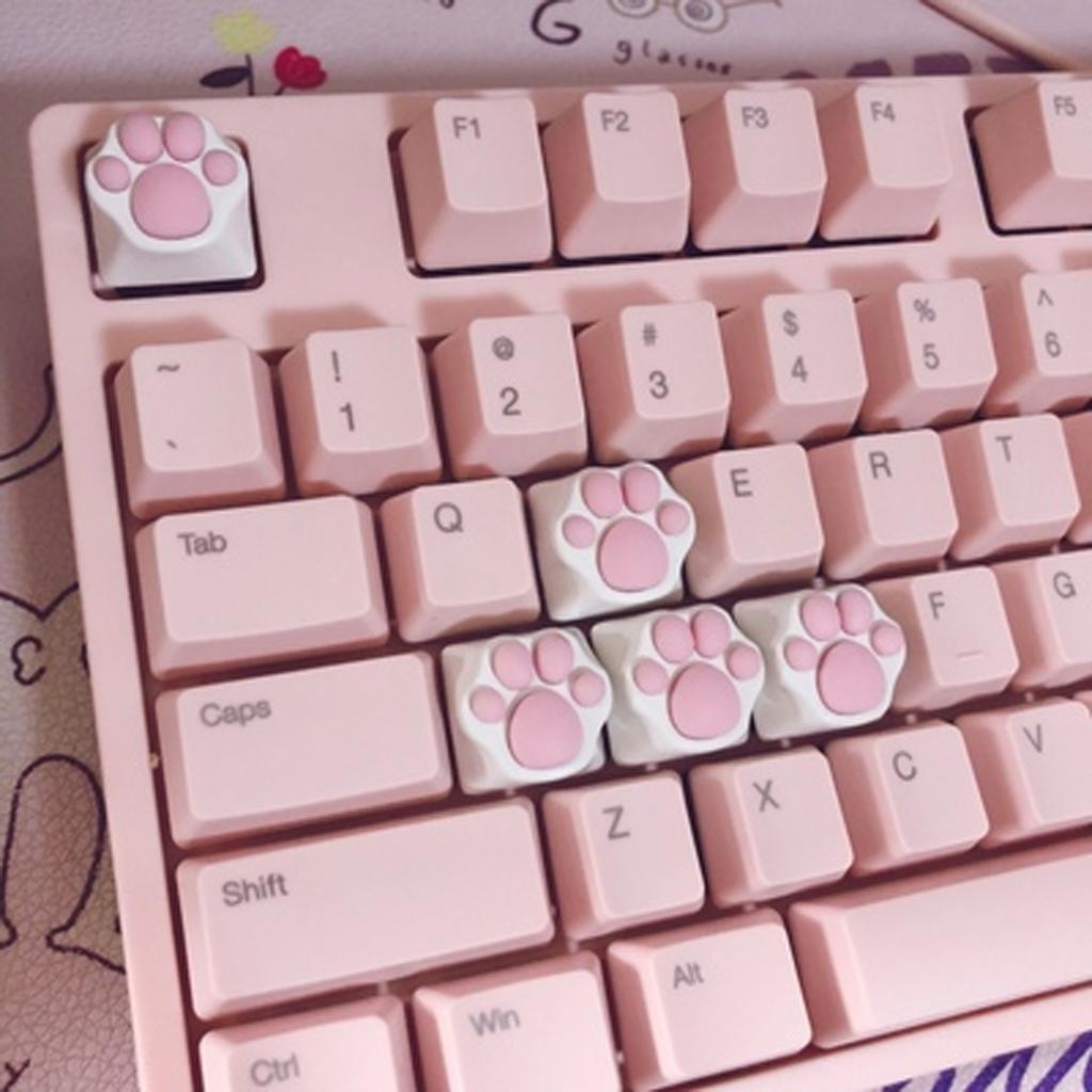ABS & Silicone Kitty Paw Artisan Keycap Cats Paw Keyboard for Key Cover for Cherry MX Switches Keycaps
