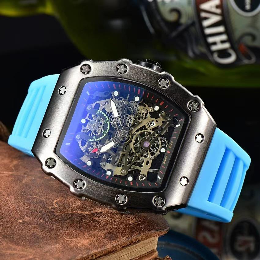 Самые продаваемые новые мужские часы Richard Skeleton Barrel Sport