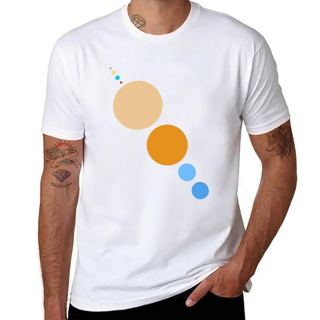 Planets To Scale Diagonal Tshirt Big Size Simple Tshirt