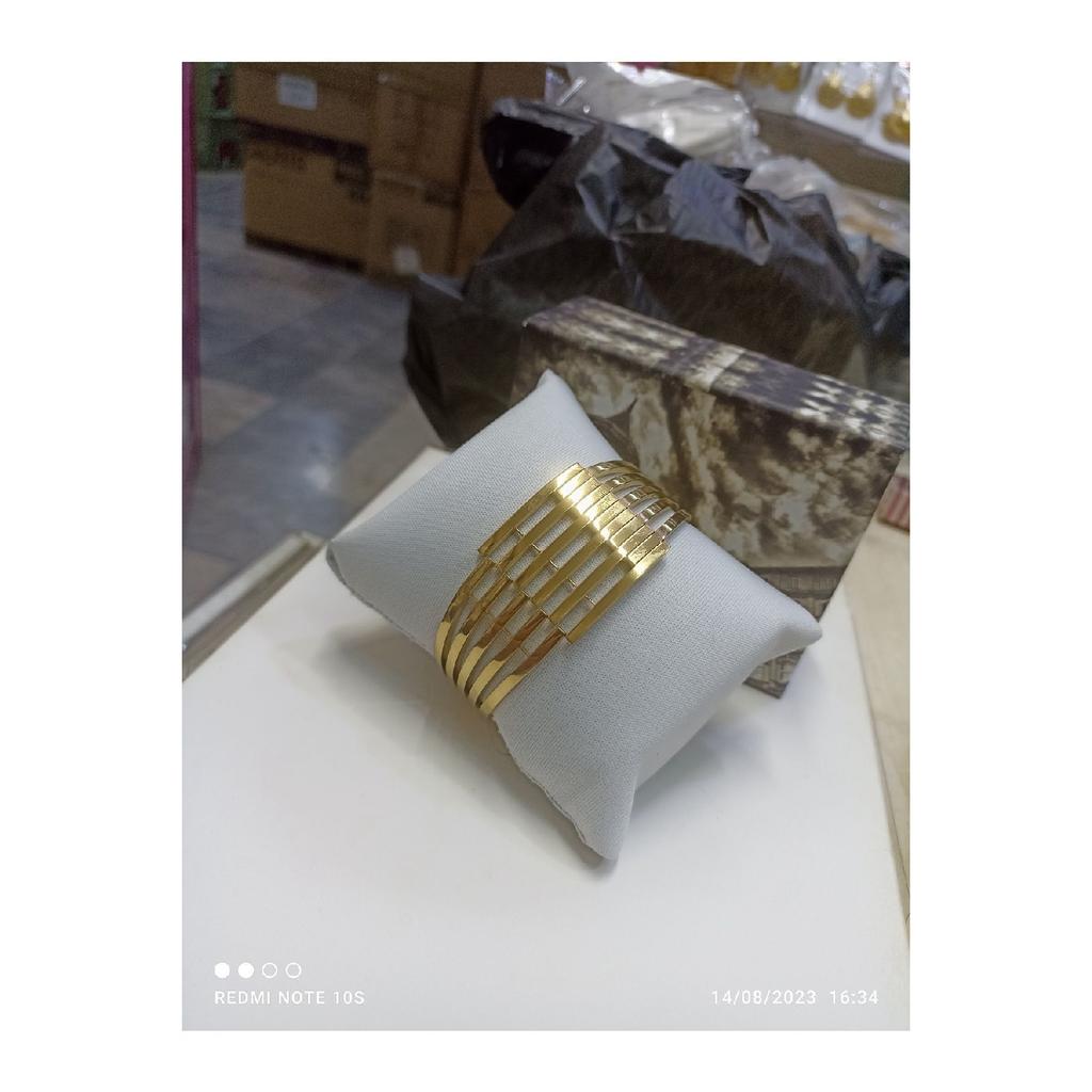 Браслет из стального ребра, высококачественное позолоченное покрытие