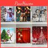Stunning Christmas Home Shower Curtain In Waterproof Polyester With 12 Hooks For Festive Decor