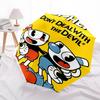 1 шт. Зонт для улицы Cuphead & Mugman - Автоматическое открытие/закрытие, Портативная 3-складная конструкция, Железный каркас с 8 ребрами, Идеальный подарок для фанатов, Путешественников, Для ежедневного использования