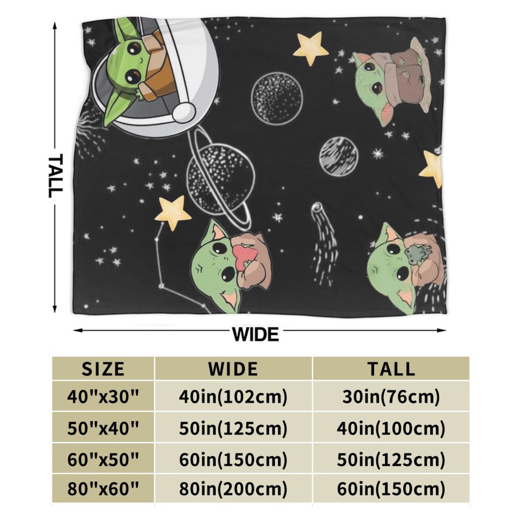 Grogu W-Warss Baby Yodas Blankets Camping Flannel Throw Blanket For Living Room Warm Custom DIY Quality Bedspread