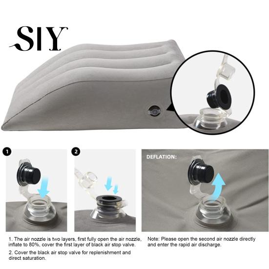 Sleep Improvement Leg Pillow Inflatable Elevation Portable Easy Inflation Flocking Ergonomic Post-operative Design Multifunctional for Circulation