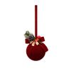 Flocked Christmas Bell Ornament Nordic Style Handcrafted Velvet Christmas Ball Delicate Christmas Hanging Ornaments New Year