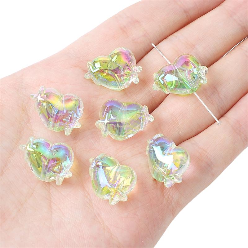 5/10 шт акриловые бусины красочные звезды любовь бусины для DIY ожерелье браслет серьги изготовление ювелирных изделий