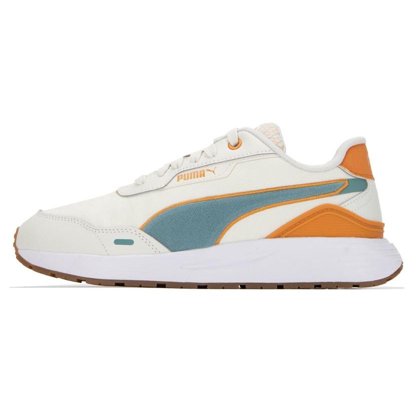 Puma Унисекс Runtamed Plus Ретро Преп Бежево-Зеленые Низкие Повседневные Кроссовки 389237-02