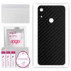 apgo Protective Skin Sticker for the Back Compatible with Huawei Y6S, Wrap Film, Foil, Vinyl - Pattern Carbon Black