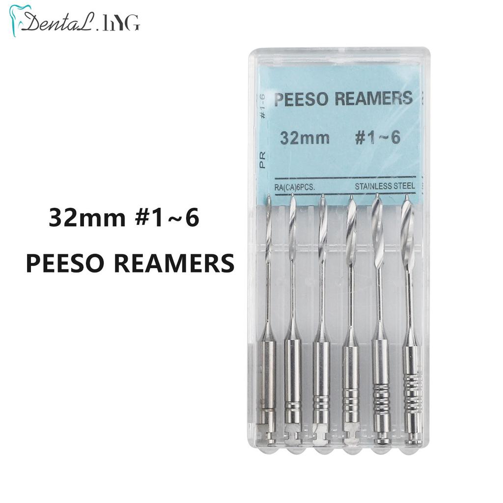 Dental Engine Use Endodontic Gates Drill Peeso Reamers Glidden Rotary 28mm/32mm #1-6 Stainless Steel Endo Files Dentist Material