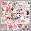 50 Розовых Стильных и Модных DIY Наклеек в Стиле INS для Холодильника, Рабочего Стола и Наушников