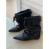 ~ Korean Niche Suede Pointed Inner Short Boots Women'S New Western Cowboy Boots Thin Boots