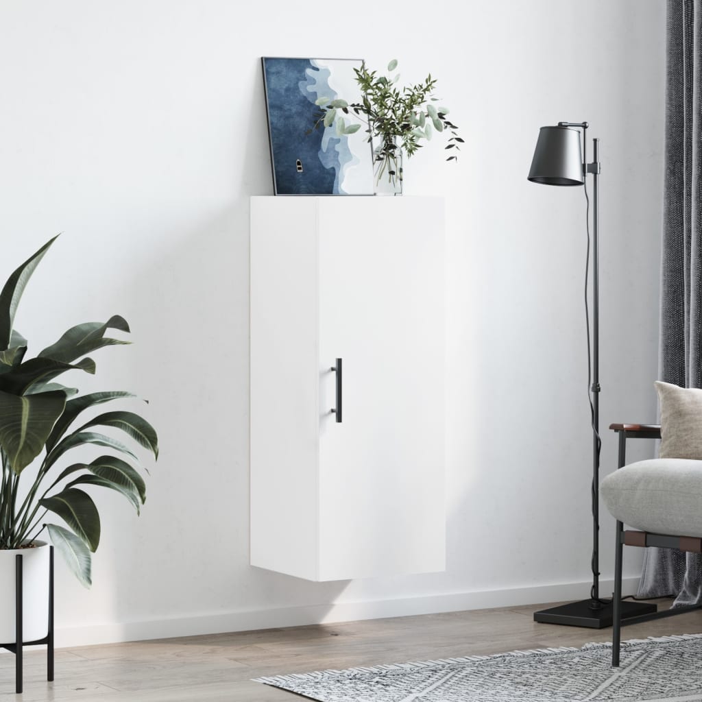 Wall Mounted Cabinet White 34.5 x 34 x 90 cm