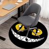 Spooky Smile: Halloween Round Sticker DecalRound Non-Slip chair mat chair carpet for office Rugs for Office Decor Gift For Valentine's Day Mother's Da