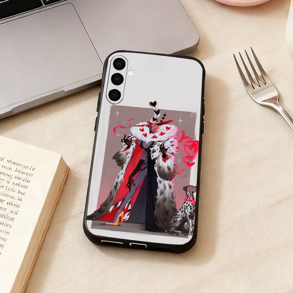 H-Hazbin Hotel V-Valentino Чехол для телефона для Samsung Galaxy A73,A72,A71,A70,A53,A52,A51, Мягкий силиконовый черный чехол