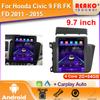 Для Honda Civic 9 FB FK FD 2011 - 2015 Для экрана в стиле Tesla Автомобильное радио Мультимедиа Видеоплеер Навигация GPS Android 2 din dvd