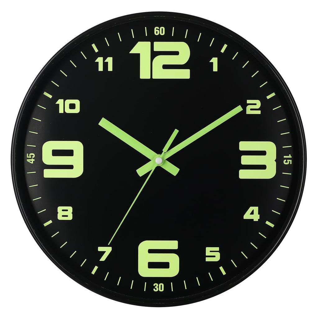 Luminous Wall Clock 30cm Quiet Gray