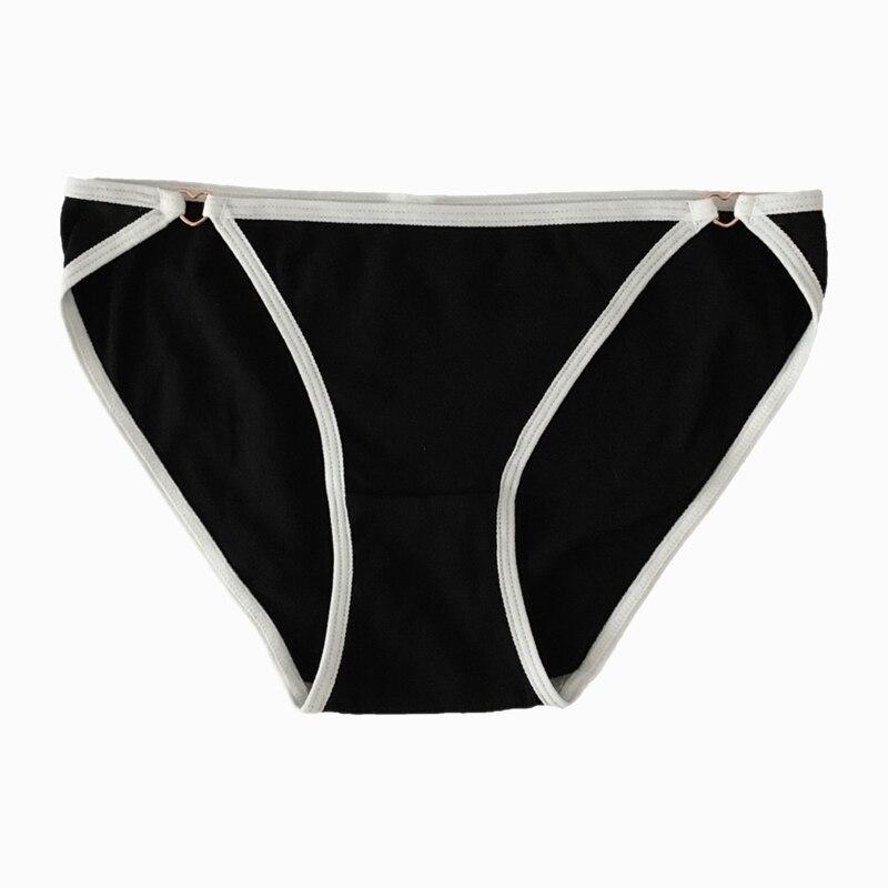 Cotton Panties Mid-Waist Briefs Breathable Briefs Cotton Stitching Color Underwear Sexy Lingeries Women Underpants EMA