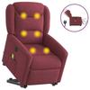 VidaXL Electric Massage Recliner Burgundy Red Fabric 3303227