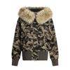 Mens Vintage Camo Hooded Zip-Up Sweatshirt Oversized Loose Fit Fall Casual Streetwear