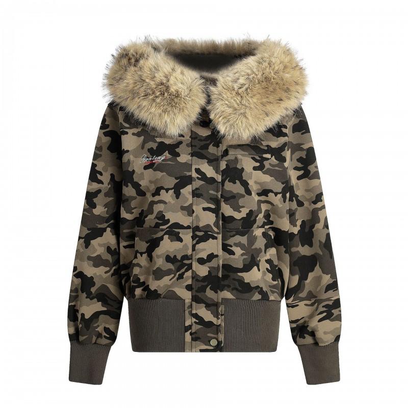 Mens Vintage Camo Hooded Zip-Up Sweatshirt Oversized Loose Fit Fall Casual Streetwear