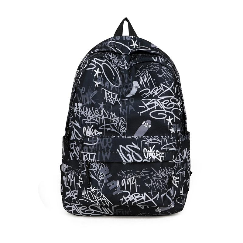 Schoolbag large capacity ins schoolbag personalized graffiti cool Japanese backpack junior high school students campus fashion backpack