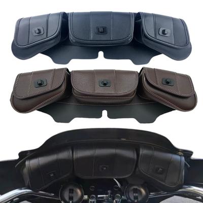 Мотоциклетная сумка-чехол для лобового стекла Batwing с 3 карманами для Harley Electra Street Glide Touring 1996-2013 гг.