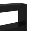 Headboard in Black Oak Look 220 x 17 x 102 cm Engineered Wood