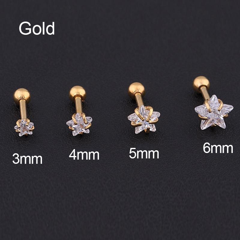 Женские вечерние серьги-гвоздики со звездами, модные мини-серьги-гвоздики с кристаллами, циркон 3-6 мм, новый пятиконечный подарок