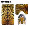 3Pcs Animal Tiger Leopard Pattern Toilet Seat Cover Rugs Bathroom Non-slip Bath Mats Fashion Zebra Printing Flannel Carpet