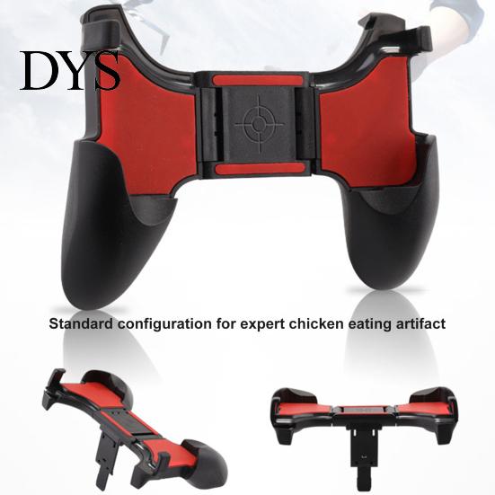 Game Controller Bracket Mobile Phone Holder Non-slip Ergonomic Stretch Function Convenient Four-finger Linkage Joystick ABS Cell Stand for Live