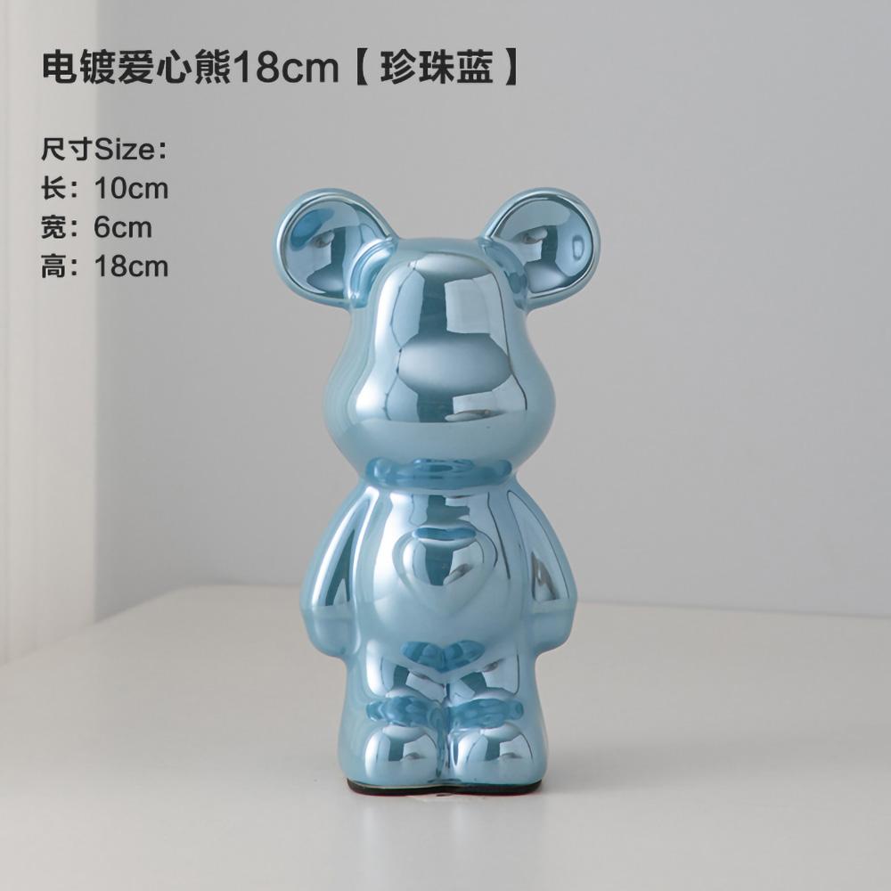 18-28 см европейская гальваническая керамическая кукла-медведь, украшение для домашнего рабочего стола, украшение для гостиной, декоративная статуэтка