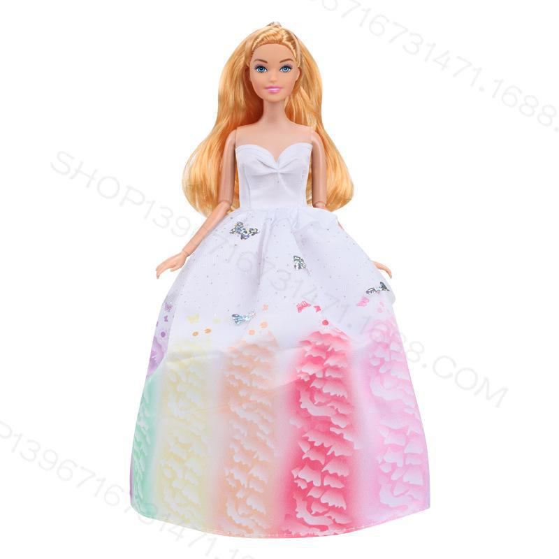 Кукольный свадебный набор 30 см: Юбка с длинными рукавами, разные стили, 10 шт., упаковка 5 шт.. Идеально подходит для игрового домика для девочек!