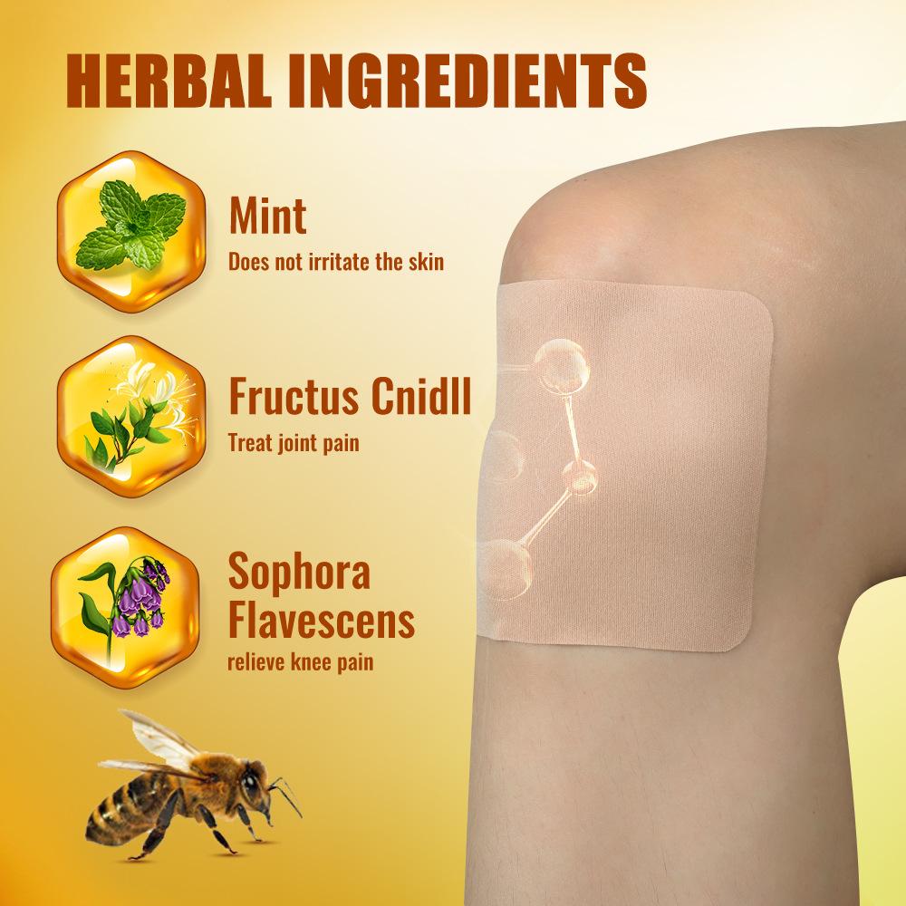 4 пластыря/пакетик пластыря Jiuguang с пчелиным ядом Ice-sense для облегчения боли и холодного компресса, эластичная ткань для медицинского вспомогательного ухода