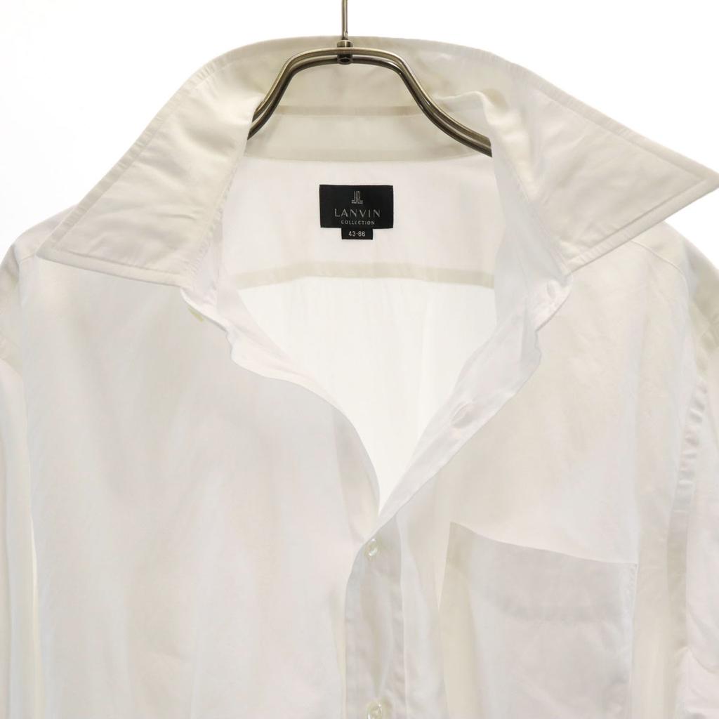 LANVIN made in Japan Long sleeve shirt 43-86 white Men's Used