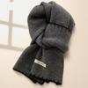 Wool-containing High-end Knitted Scarf Women's Winter New Korean Atmosphere Lock Edge Soft Waxy Warm Neck Scarf