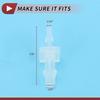 Plastic Hose Barb Fitting 116" to 18" Hose ID Connectors Plastic Clear 5 Pcs