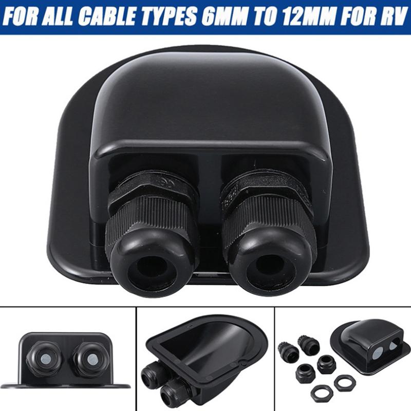 Двойной кабельный ввод Сальник для солнечной панели Крышный кабельный ввод Сальник Кабель Автодом Отверстие Автодом РВ Яхта Автомобильные аксессуары