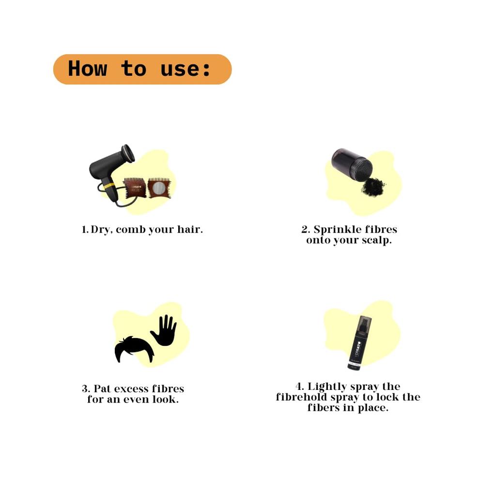 Hair Fibres For Thinning Hair (Light Brown) Natural, 11.5g - Conceals Hair Loss In 10 Seconds - Natural Hair Thickener & Fibers For  Unisex