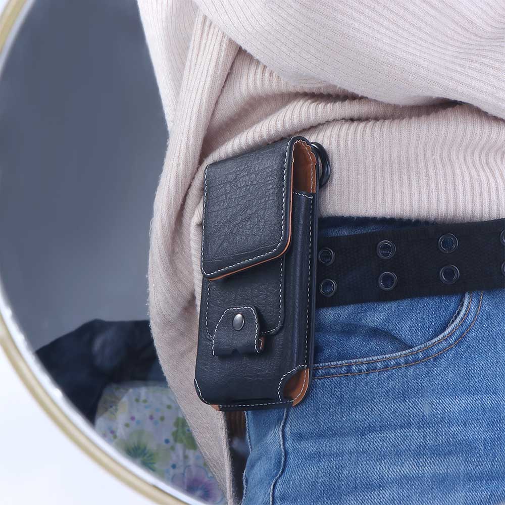 Кошелек Чехол Кобура Многофункциональная Поясная Сумка Кожаный Чехол для Телефона Кобура с Зажимом для Ремня Поясная Сумка