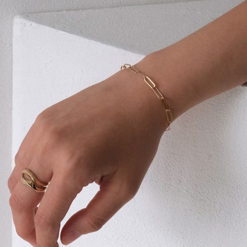 Another Layer Cara Chain Bracelet (silver925)(2color)