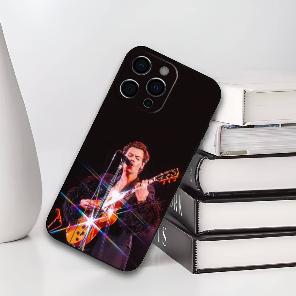 Чехол для телефона H-Harry S-Styles для iPhone 17,16,15,14,13,12,11 Plus,Pro Max,XS, Мягкий силиконовый черный чехол